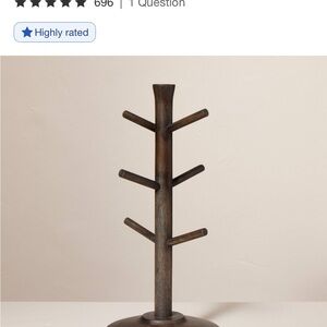 Hearth & Hand Dark Brown Mug Tree